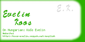 evelin koos business card