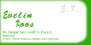 evelin koos business card